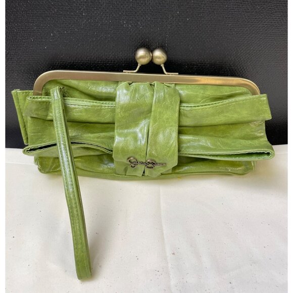 Jessica Simpson Women's Green Wristlet Clutch Bow Purse SKU 6044 - Picture 1 of 8